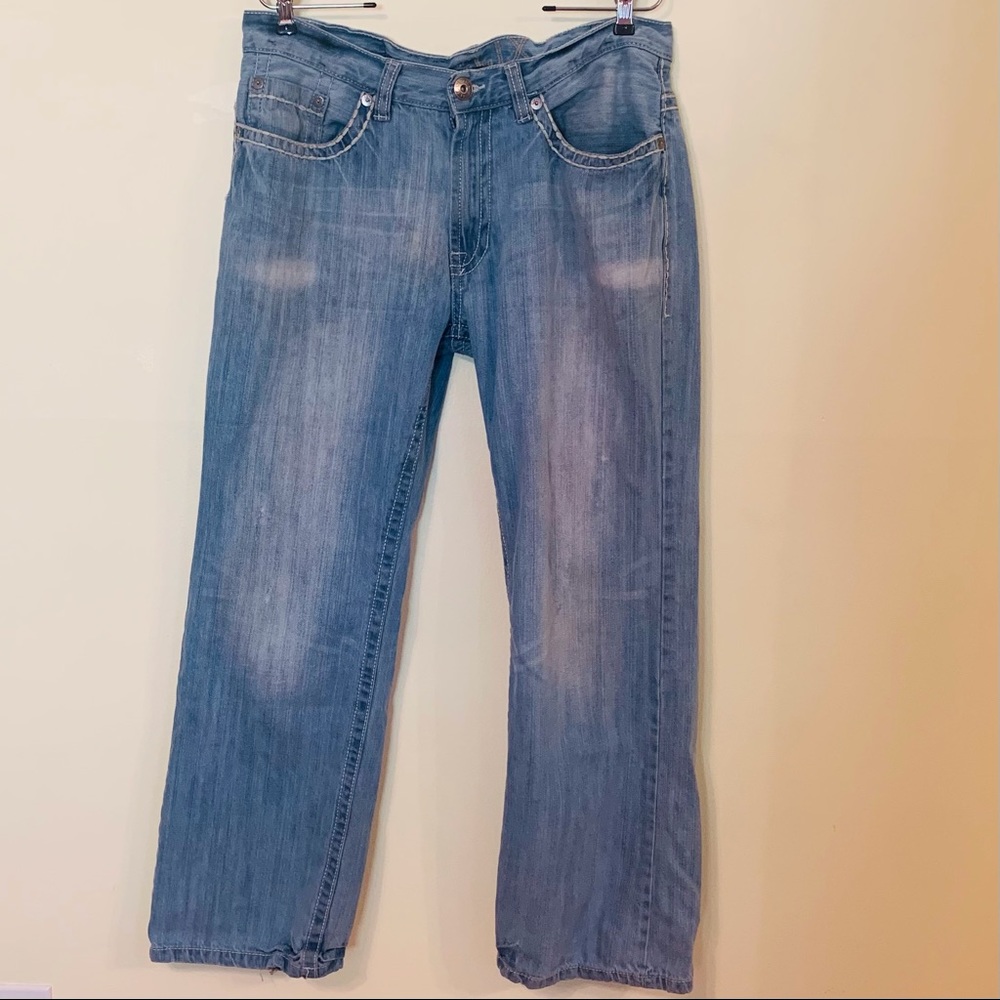 Helix Boot Cut Mens Jeans 35x30 Embroidered Pocket
